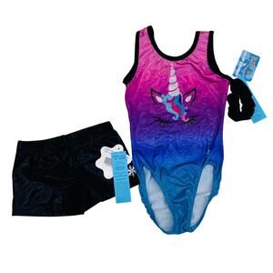NWT Snowflake Designs Child Small Sublimated Unicorn Set